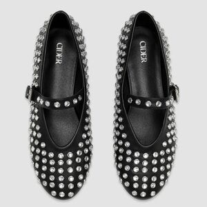 Cider crystal embellished ballet flats, size 41